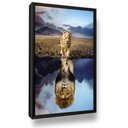 Ver imagem 1 de Quadro Leão Reflexo Evolução Sala Grande Moldura