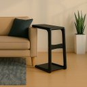 Ver imagem 1 de Mesa de Canto Itália Suporte Lateral Sofá com Base Clássica Curva Preto - Arkell