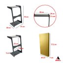 Ver imagem 4 de Mesa de Canto Itália Suporte Lateral Sofá com Base Clássica Curva Preto - Arkell