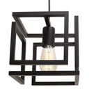 Ver imagem 3 de Kit 2 Pendente Infinity Poptem Cubo Aluminio Preto Luminária Lustre 20cm Sala