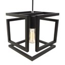 Ver imagem 4 de Kit 2 Pendente Infinity Poptem Cubo Aluminio Preto Luminária Lustre 20cm Sala