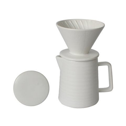 Bule Suporte para Filtro e Tampa Cerâmica Cinza 600ml Wolff