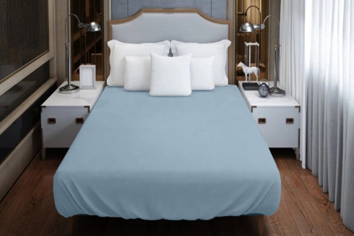 Lençol com Elástico Solteiro Avulso Cores Camesa 88x188cm:Azul - 2