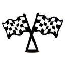 Ver imagem 1 de Centro de Mesa Bandeira Quadriculada Corrida Decoração Festa