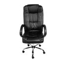 Ver imagem 1 de Cadeira Office Presidente Monaco Escritório Estofada Preta em Courino Pu com Base Rodizio Giratoria.