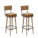 Ver imagem 4 de Mesa Bistrô Alta Detroit e 02 Banquetas Montreuil Assento Quadrado com Encosto - Edecasamóveis