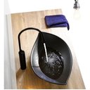 Ver imagem 3 de Cuba Apoio Evier Leaf Black Lavabo Banheiro Preto Fosco