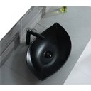 Ver imagem 1 de Cuba Apoio Evier Leaf Black Lavabo Banheiro Preto Fosco