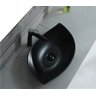Cuba Apoio Evier Leaf Black Lavabo Banheiro Preto Fosco - 1