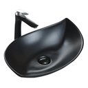 Ver imagem 2 de Cuba Apoio Evier Leaf Black Lavabo Banheiro Preto Fosco