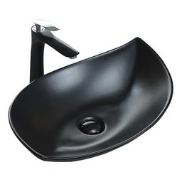 Cuba Apoio Evier Leaf Black Lavabo Banheiro Preto Fosco - 2