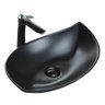 Cuba Apoio Evier Leaf Black Lavabo Banheiro Preto Fosco - 2