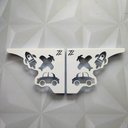 Ver imagem 7 de Par Mãos Francesas Ornamentada Decorativa 20cm Menino Carro e Avião Branco Aço