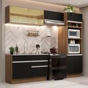 Ver imagem 1 de Armário de Cozinha Completa 270cm Rustic/Preto Glamy Madesa 12