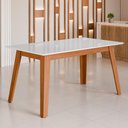 Ver imagem 2 de Mesa de Jantar com Vidro 6 Lugares Multimóveis Cr50230 Cinamomo/off White