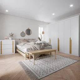 Guarda Roupa Casal 6 Portas Quartzo CabeCasa MadeiraOriginals - 2