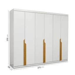 Guarda Roupa Casal 6 Portas Quartzo CabeCasa MadeiraOriginals - 3