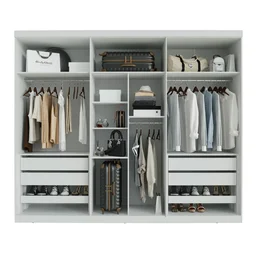 Guarda Roupa Casal 6 Portas Quartzo CabeCasa MadeiraOriginals - 6