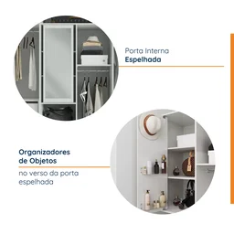 Guarda Roupa Casal 6 Portas Quartzo CabeCasa MadeiraOriginals - 8