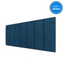 Ver imagem 2 de Cabeceira Casal Estofada Uvaia CabeCasa MadeiraOriginals Azul