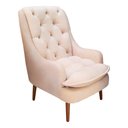 Ver imagem 3 de Kit Poltrona Lille e Puff Suede Bege - Dominic Decor