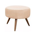 Ver imagem 5 de Kit Poltrona Lille e Puff Suede Bege - Dominic Decor