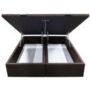 Ver imagem 3 de Base Box Baú para Cama Casal Queen 158x198cm Bipartido Liz S05 Suede Bordado Marrom - Mpozenato