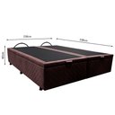 Ver imagem 4 de Base Box Baú para Cama Casal Queen 158x198cm Bipartido Liz S05 Suede Bordado Marrom - Mpozenato