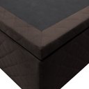 Ver imagem 5 de Base Box Baú para Cama Casal Queen 158x198cm Bipartido Liz S05 Suede Bordado Marrom - Mpozenato