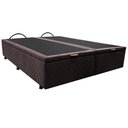 Ver imagem 1 de Base Box Baú para Cama Casal Queen 158x198cm Bipartido Liz S05 Suede Bordado Marrom - Mpozenato