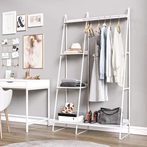 Arara de Roupas em Aço Begônia CabeCasa MadeiraOriginals Branco