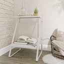Ver imagem 1 de Mesa de Cabeceira Nicho em Aço Begônia CabeCasa MadeiraOriginals Branco