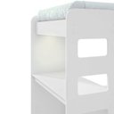 Ver imagem 4 de Beliche Solteiro Cantos Arredondados com LED Olga - Lopas Branco