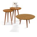 Ver imagem 1 de Conjunto 3 Mesas Apoio Lateral e Centro Patrimar Luna Cumarú