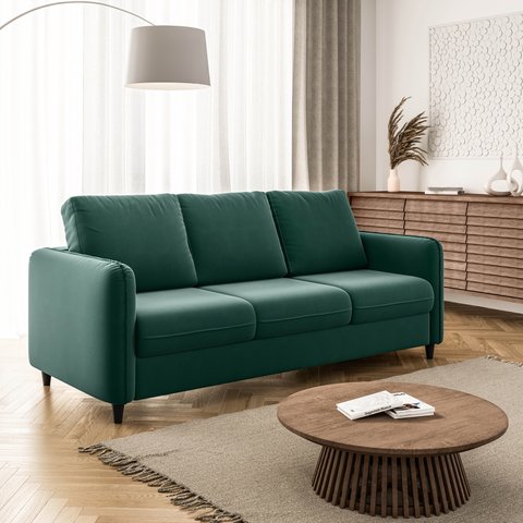 Sofá 3 Lugares em Veludo Orquídea CabeCasa MadeiraOriginals