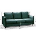 Ver imagem 4 de Sofá 3 Lugares Veludo Verde Orquídea 195cm CabeCasa MadeiraOriginals