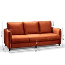 Ver imagem 3 de Sofá 3 Lugares em Veludo Orquídea CabeCasa MadeiraOriginals