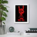 Ver imagem 2 de Quadro Decorativo Poster Rock & Roll 60x48cm:madeira Branca
