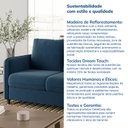 Ver imagem 7 de Sofá 3 Lugares Veludo Azul Orquídea 195cm CabeCasa MadeiraOriginals