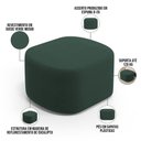 Ver imagem 4 de Puff Decorativo Orgânico para Living Quarto 70cm Doha W01 Suede Verde Musgo - Lyam Decor