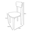 Ver imagem 4 de Kit 2 Cadeiras Infantil para Refeitório Assento e Encosto Amarelo Base Madeira