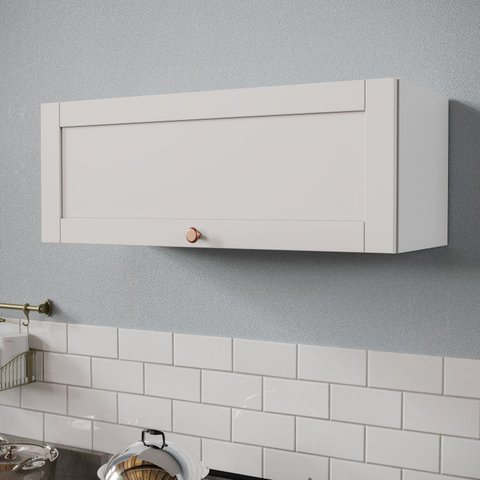 Armário Aéreo Planejado Porta Basculante 90cm Arizona CabeCasa MadeiraOriginals Branco