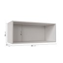 Ver imagem 4 de Armário Aéreo Planejado Porta Basculante 80cm Arizona CabeCasa MadeiraOriginals Branco