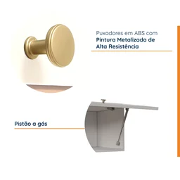 Armário Aéreo Porta Basculante 80cm Arizona CabeCasa MadeiraMadeira - 6