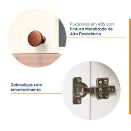 Armário Aéreo 3 Portas 120cm Arizona CabeCasa MadeiraMadeira - 6