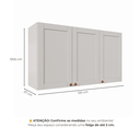 Ver imagem 5 de Armário Aéreo 3 Portas 120cm Arizona CabeCasa MadeiraOriginals