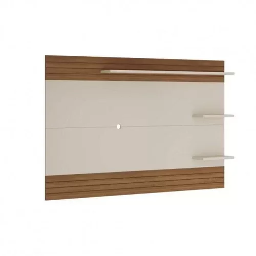 Ver imagem 5 de Rack com Painel para TV até 72 Polegadas Mirage Móveis Germai Off White/Freijó