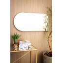 Ver imagem 4 de Espelho Decorativo Oval Janela Base Reta com Moldura Metal Dourado 100 X 50 Cm