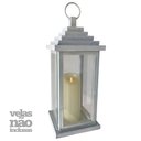 Ver imagem 5 de Lanterna Marroquina Branca Artesanal de Luxo com Vidro Libertas Rosas Lanterna Rustica Branco