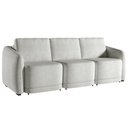 Ver imagem 2 de Sofá Cama Modulado Retrátil e Reclinável Decorativo Varsóvia 246cm Bouclê Cinza G33 - Gran Belo
